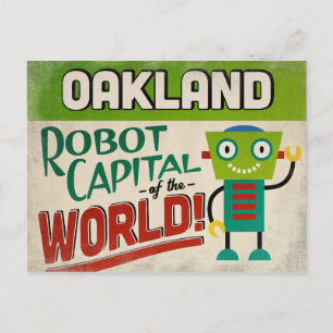 Cartão Postal Oakland California Robot - Funny Vintage