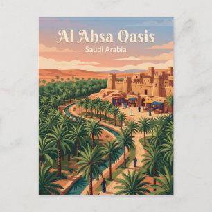 Cartão Postal Oásis de Al Ahsa Arábia Saudita
