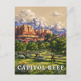 Cartão Postal Oásis do Deserto do Parque Nacional Capitol Reef
