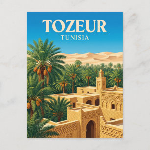 Cartão Postal Oásis do Saara de Tozeur Tunísia