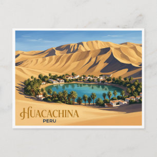 Cartão Postal Oásis Huacachina Ica Peru