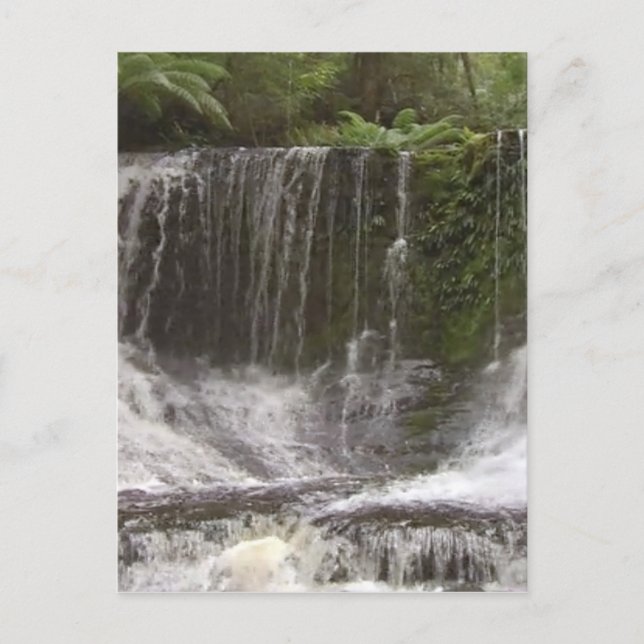 Cartão Postal Oasis Waterfall na Tasmânia a sul da Austrália (Frente)