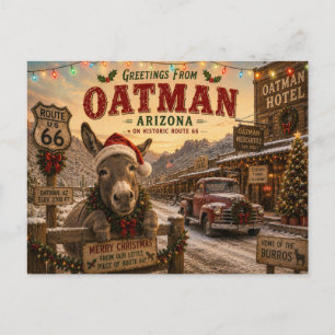 Cartão Postal Oatman Arizona Route 66 Natal Burro Town