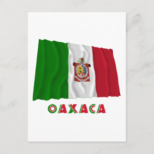 Cartão Postal Oaxaca acenando bandeira não oficial