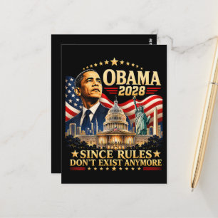 Cartão Postal Obama 2028 Já que as Regras Não Existem Mais