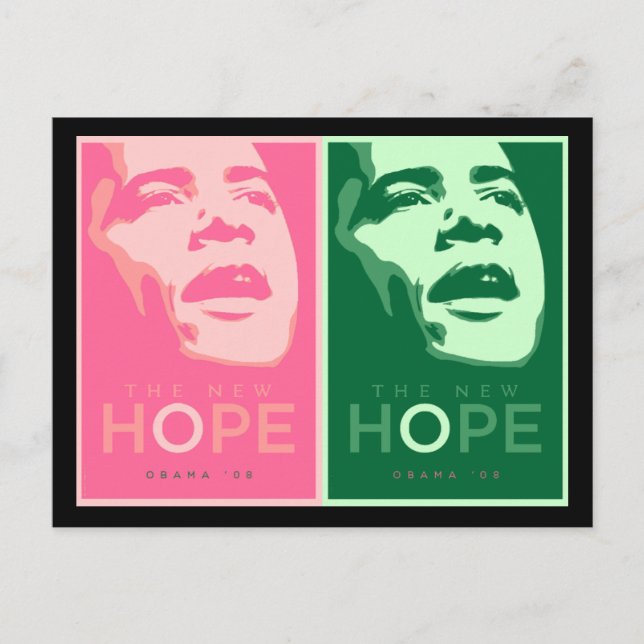Cartão Postal Obama "A Nova Esperança" (Frente)