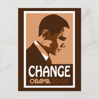 Cartão Postal Obama - Alterar Cartão-Postal Castanho Escuro