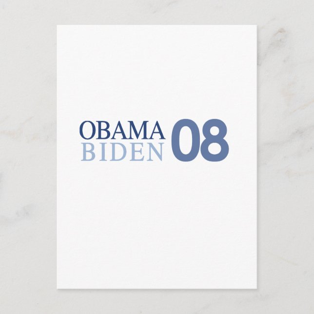 Cartão Postal Obama Biden '08 (Frente)