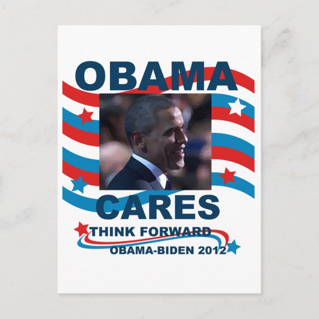Cartão Postal Obama Cares (Frente)
