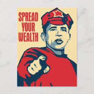 Cartão Postal Obama - Espalhe Sua Riqueza Por Aí: Cartão-postal