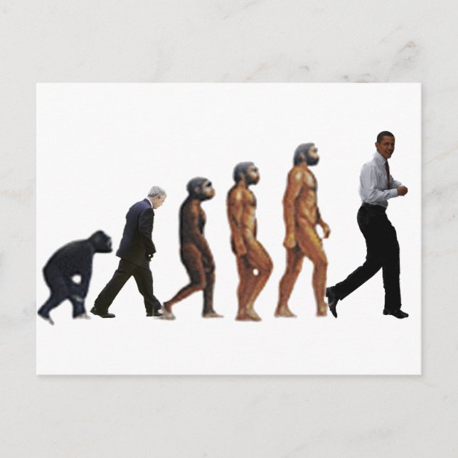 Cartão Postal Obama Evolution (Frente)