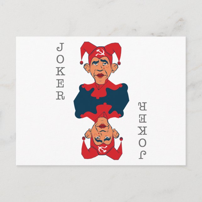 Cartão Postal Obama-Joker (Frente)