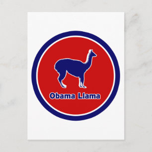 Cartão Postal Obama Llama