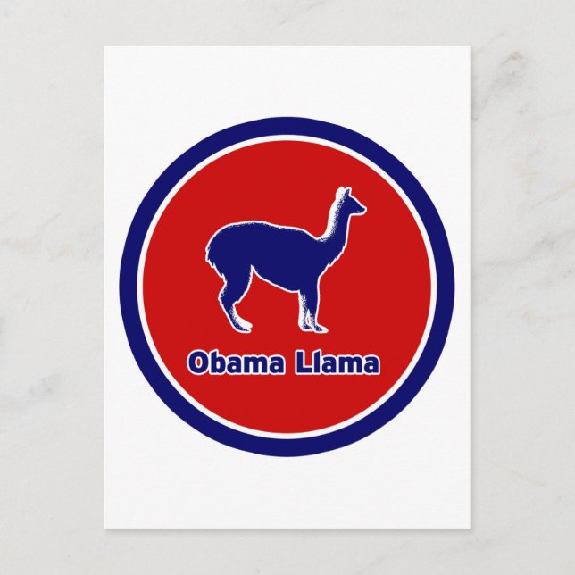 Cartão Postal Obama Llama (Frente)