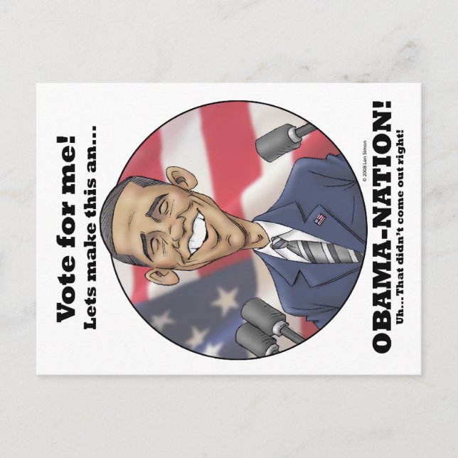 Cartão Postal Obama-Nação (Frente)