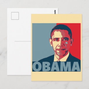 CARTÃO POSTAL OBAMA POP ART