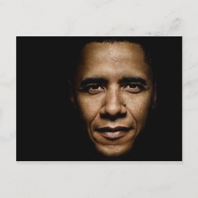 Cartão Postal Obama-Preto (Frente)