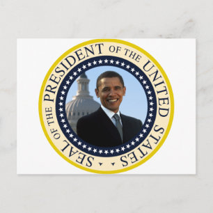 Cartão Postal Obama Seal Blue