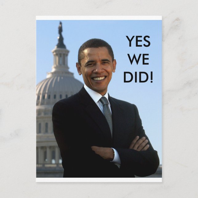 Cartão Postal Obama Sim, Fizemos! (Frente)