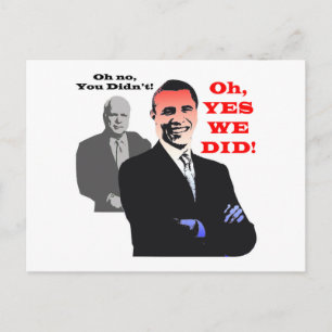 Cartão Postal Obama SIM NÓS FIZEMOS