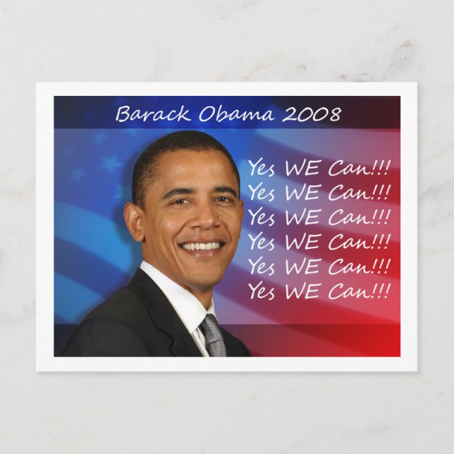 Cartão Postal Obama Sim Podemos Postcard (Frente)