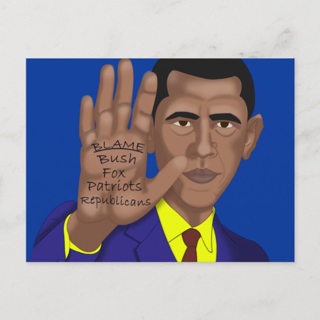 Cartão Postal Obama Troca Teleprompter (Frente)