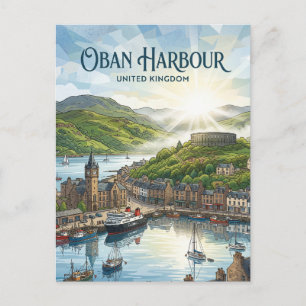 Cartão Postal Oban, Escócia Reino Unido
