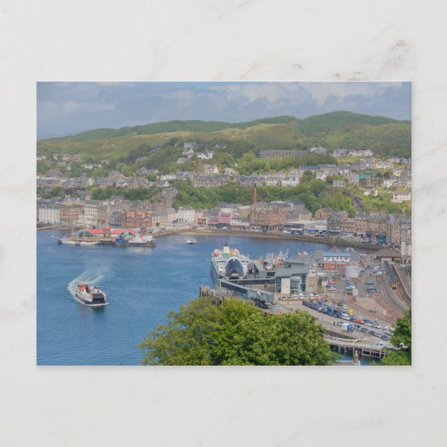 Cartão Postal Oban Harbor Aerial de Pulpit Hill (Frente)