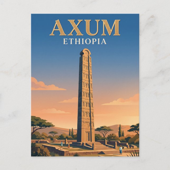 Cartão Postal Obelisco de Axum Etiópia (Frente)