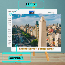 Cartão Postal Obelisco de Buenos Aires Argentina