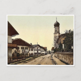 Cartão Postal Oberammergau, visão geral, Alta Baviera, Alemão