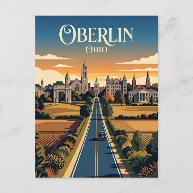 Cartão Postal Oberlin EUA (Frente)