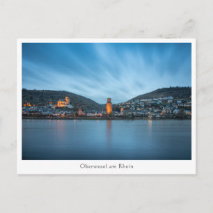 Cartão Postal Oberwesel Reno Alemanha