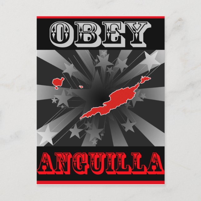 Cartão Postal Obey Anguilla (Frente)