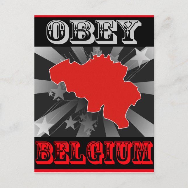 Cartão Postal Obey Belgium (Frente)