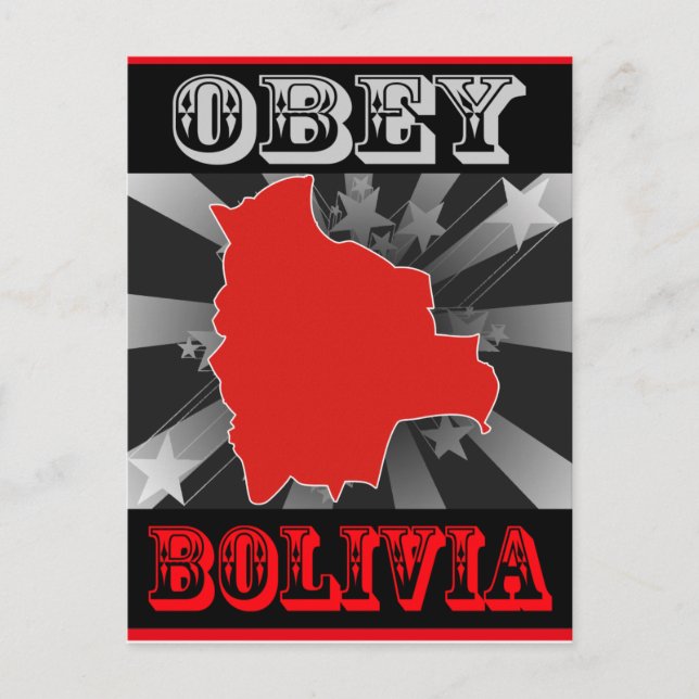 Cartão Postal Obey Bolivia (Frente)
