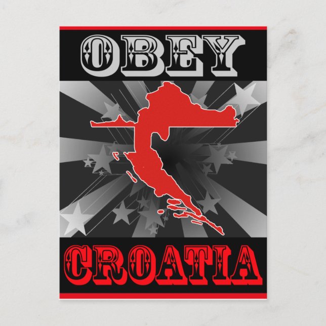 Cartão Postal Obey Croácia (Frente)