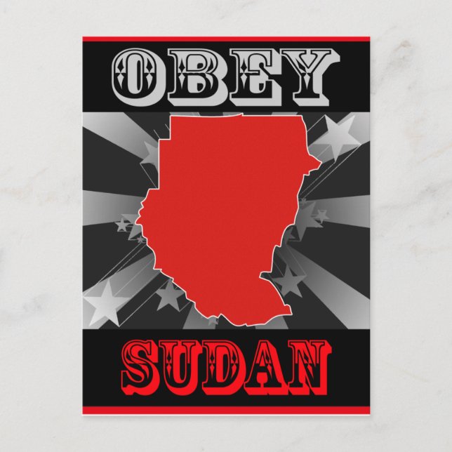 Cartão Postal Obey Sudan (Frente)