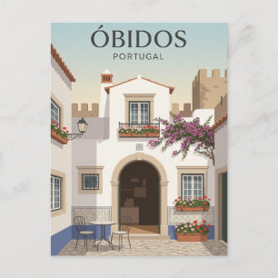 Cartão Postal Óbidos Portugal