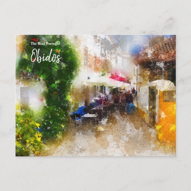 Cartão Postal Obidos - Portugal Real (Frente)
