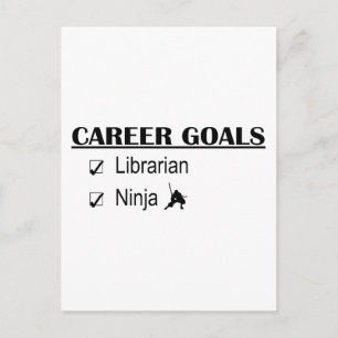 Cartão Postal Objetivos de Carreira da Ninja - Bibliotecária