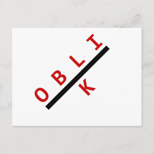 Cartão Postal oblik vermelho