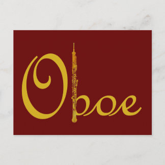 Cartão Postal Oboé Dourado