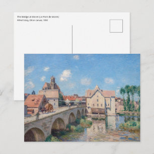 Cartão Postal Obra de Alfred Sisley - Le Pont de Moret