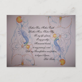 Cartão Postal obra de arte 046, Pai Sol, Mãe TerraIrmão Lu...