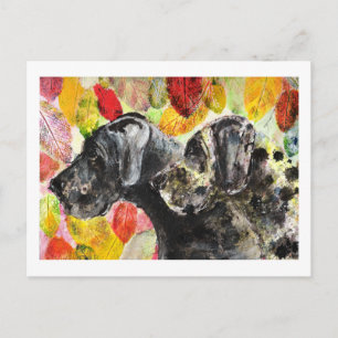 Cartão Postal Obras de arte de cães Great Dane