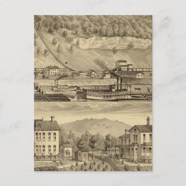 Cartão Postal Obras de carvão de O'Neil e Company (Frente)