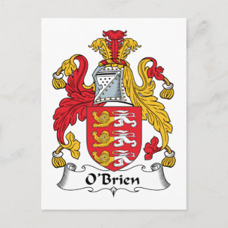 Cartão Postal O'Brien Family Crest
