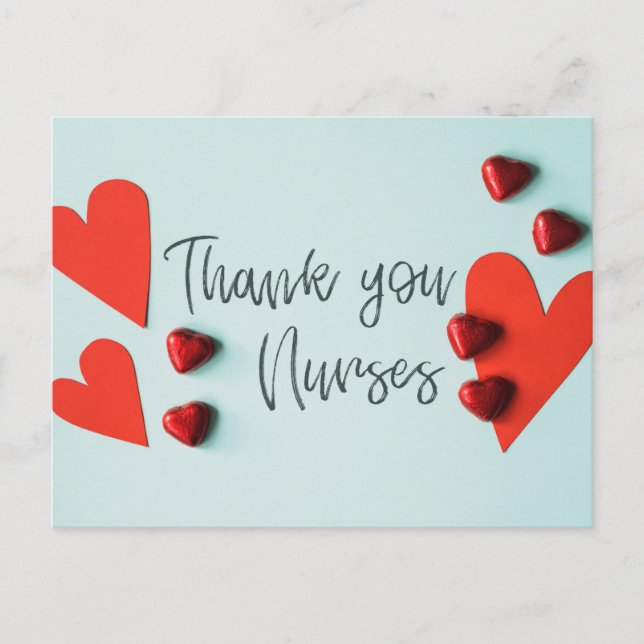 Cartão Postal obrigada enfermeira (Frente)