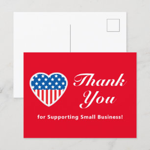 Cartão Postal Obrigado a apoiar o Patriótico das Pequenas Empres